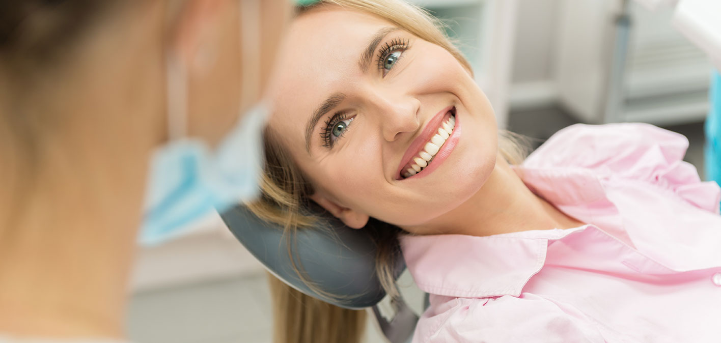 Dental patient posed by model
